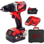 Milwaukee 18V Li‑Ion Accu boor schroefmachine set 2x5Ah accu boor-schroefmachine met twee 5Ah accu’s.